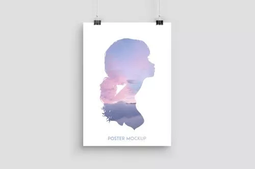 موکاپ پوستر مینیمال فایل PSD لایه باز 21973
