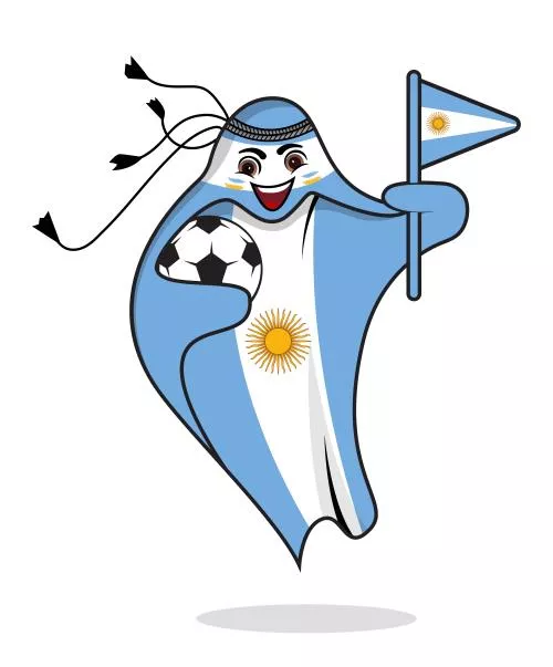پرچم آرژانتین در قالب نماد جام جهانی قطر 2022 به صورت وکتور EPS لایه باز  23340