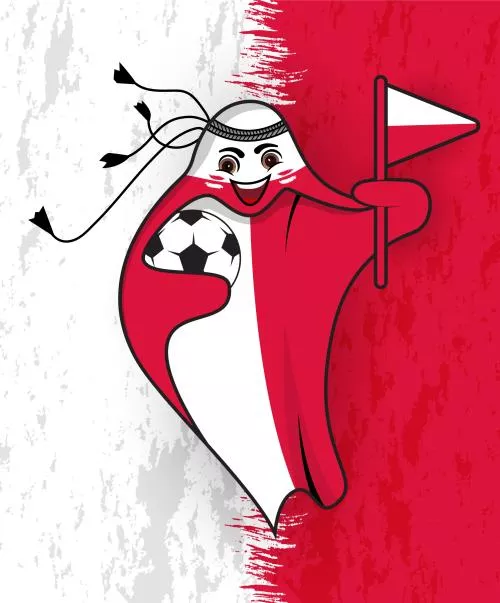 پرچم لهستان در قالب نماد جام جهانی قطر 2022 به صورت وکتور EPS لایه باز  23357