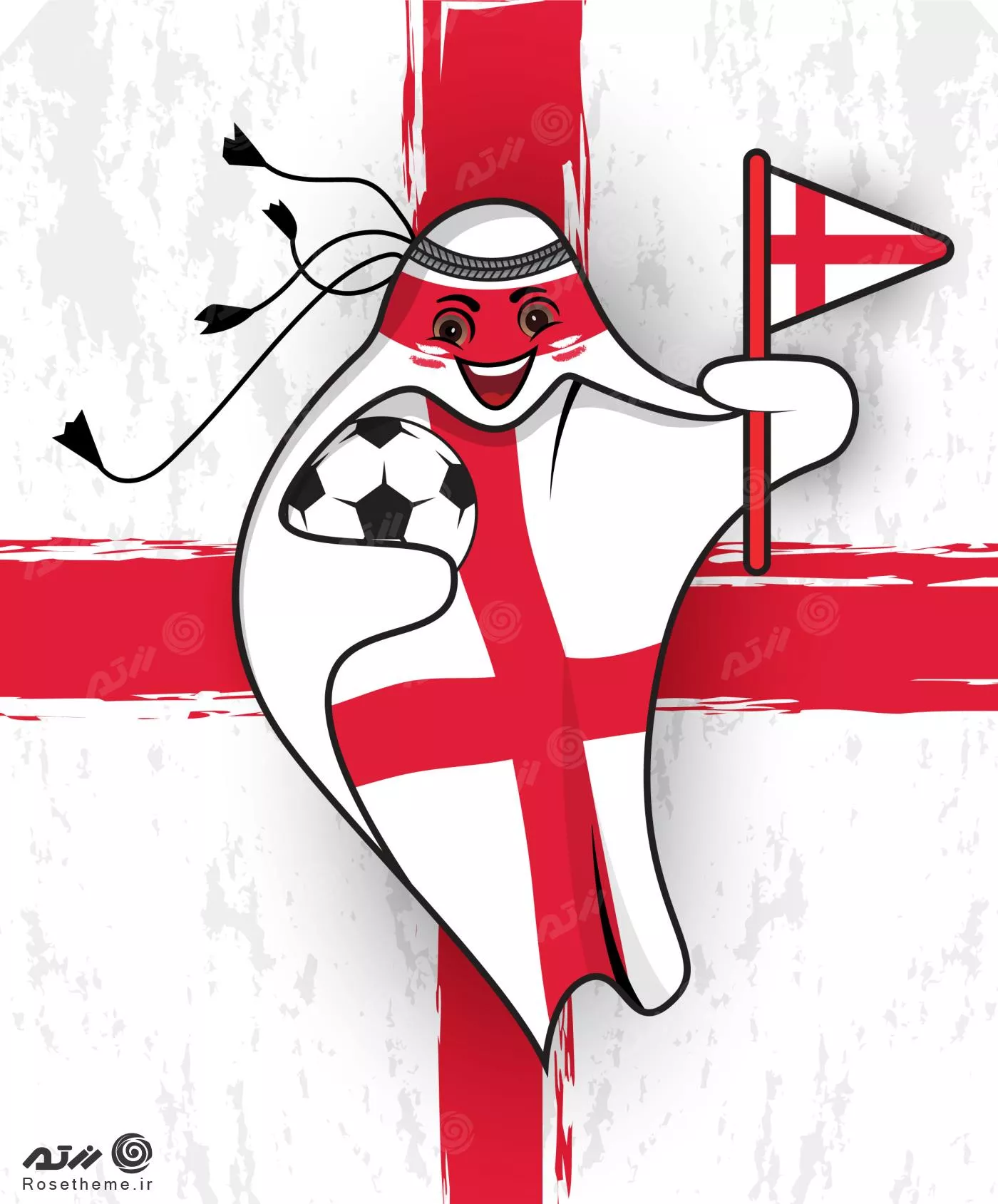 پرچم انگلیس در قالب نماد جام جهانی قطر 2022 به صورت وکتور EPS لایه باز 23361