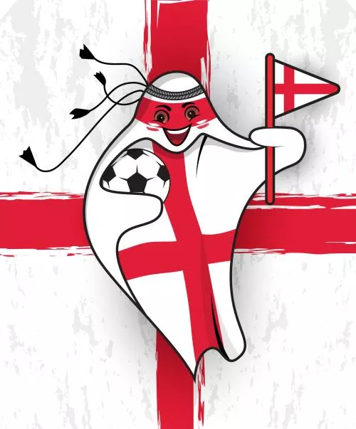 پرچم انگلیس در قالب نماد جام جهانی قطر 2022 به صورت وکتور EPS لایه باز 23361